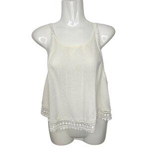 Azure Skies | Aritzia Cream Boho 100% Cotton Top Small